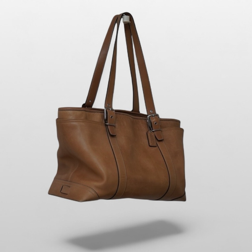 Vintage Coach Camel Leather Shoulder Bag - Picture 5 of 11